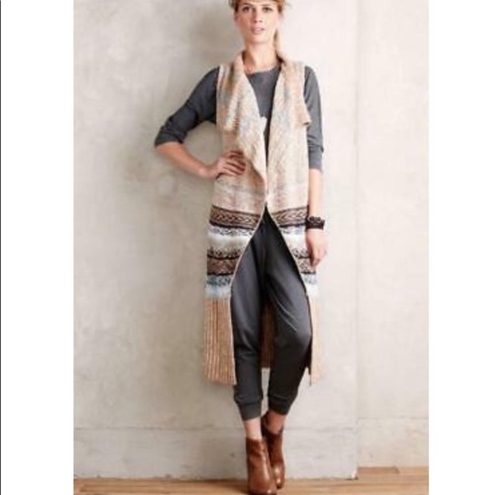 Sleeping On Snow Anthropologie Ollins Sweater Vest NWOT
